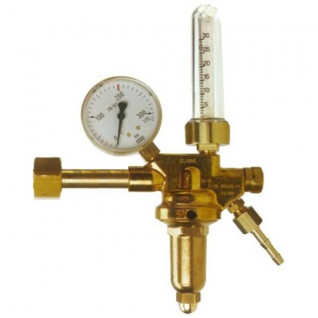 Flaschendruckminderer mit Flowmeter